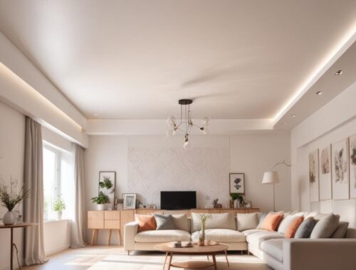 Теневые натяжные потолки с монтажом: материалы и технологии установки