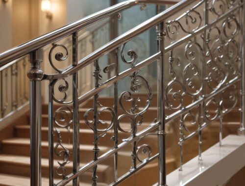 Хромированные перила: виды, характеристики и требования к эксплуатации