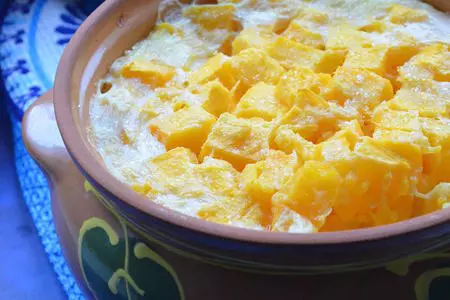 Пшенная каша с тыквой на молоке в горшочке (духовке) — рецепт